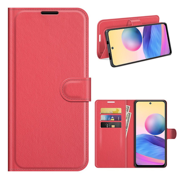 Classic Xiaomi Redmi Note 10 5G Läppäkotelo - Punainen Red