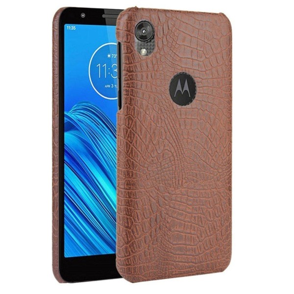 Croco cover - Motorola Moto E6 – Brun Brown