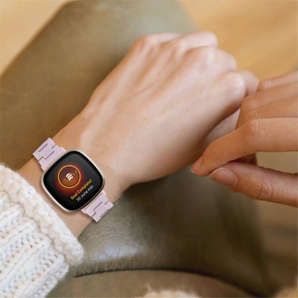 Fitbit Sense 2 / Versa 4 harpiksrem med metallspenne - Lyselilla Purple