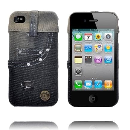 Cool Jeans (Musta Etutasku) iPhone 4 Suojakuori Black