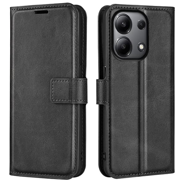 Xiaomi Redmi Note 13 4G læderetui med pung - Sort Black