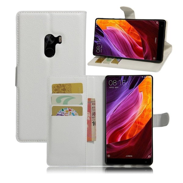 Xiaomi Mi Mix Læder etui med smart Litchi tekstur - Hvid White