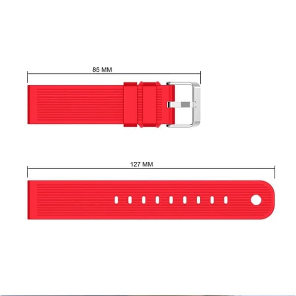 Amazfit Gts / Bip Lite Stripe Silikon Klokkereim - Rød Red
