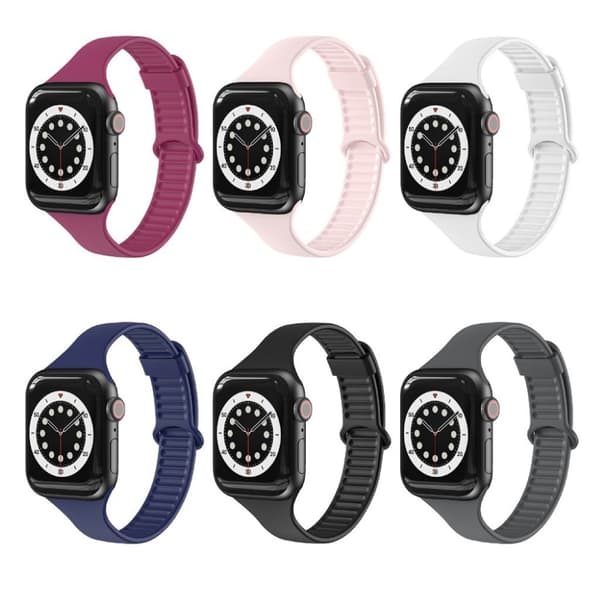 Apple Watch 44 mm TPU-klockarmband med glidspänne - Vinröd Röd