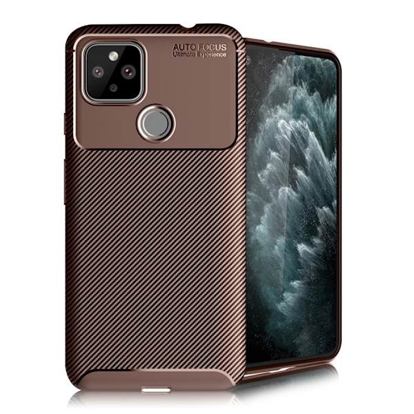 Carbon Shield Google Pixel 5 XL deksel - Brun Brown