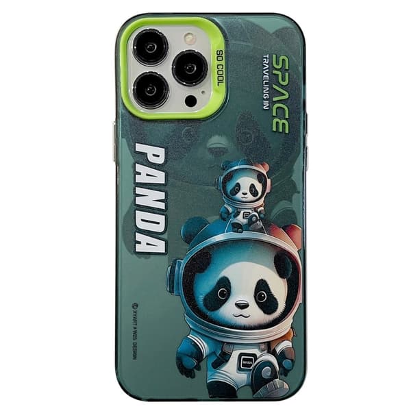 Vihreä Panda Astronautti iPhone 15 Pro Max kotelo Green