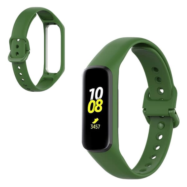 Samsung Gear Fit2 silikone frame - militærgrøn Green