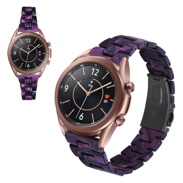 Samsung Galaxy Watch 3 (41mm) hartsinen värikäs kellonauha - Tumma Violetti Mix Purple