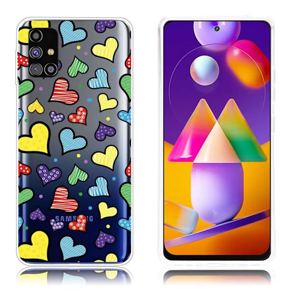 Deco Samsung Galaxy M31s kotelot - Sydän Multicolor