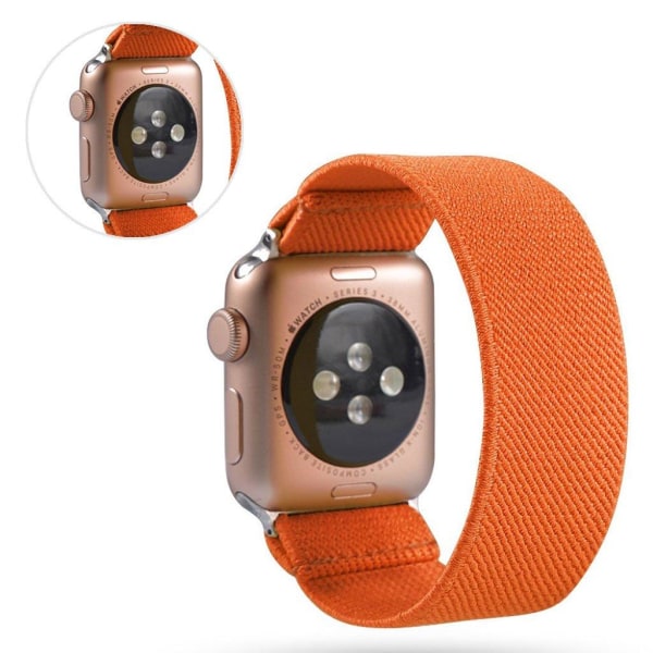 Apple Watch Series 5 40 mm ensfarvet nylon-urrem - Orange Orange