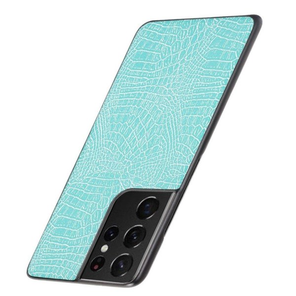 Croco Samsung Galaxy S21 Ultra 5G cover - Grøn Green