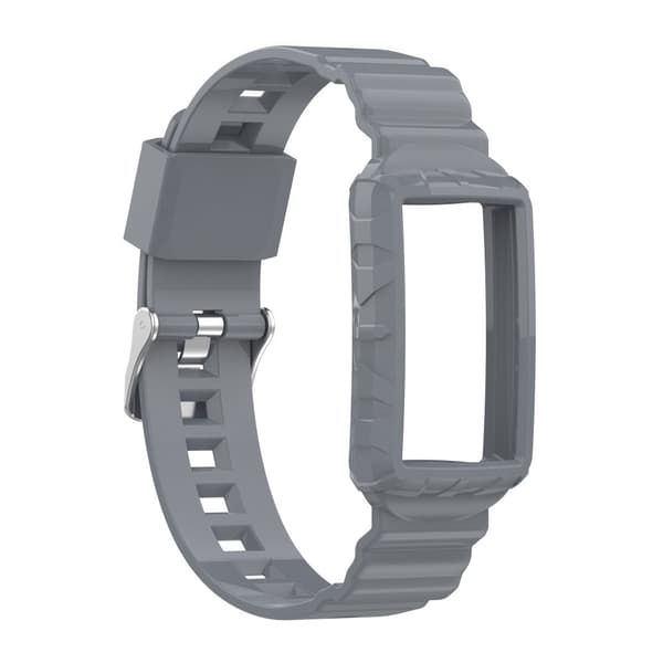 Fitbit Charge 5 / 4 / 3 klockarmband i silikon med skydd - Grå Silvergrå