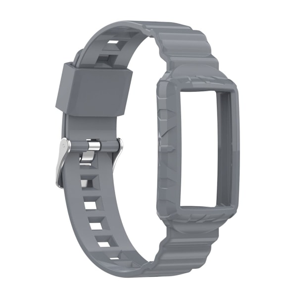 Fitbit Charge 5 / 4 / 3 silikonikellon hihna ja suojus - Harmaa Silver grey