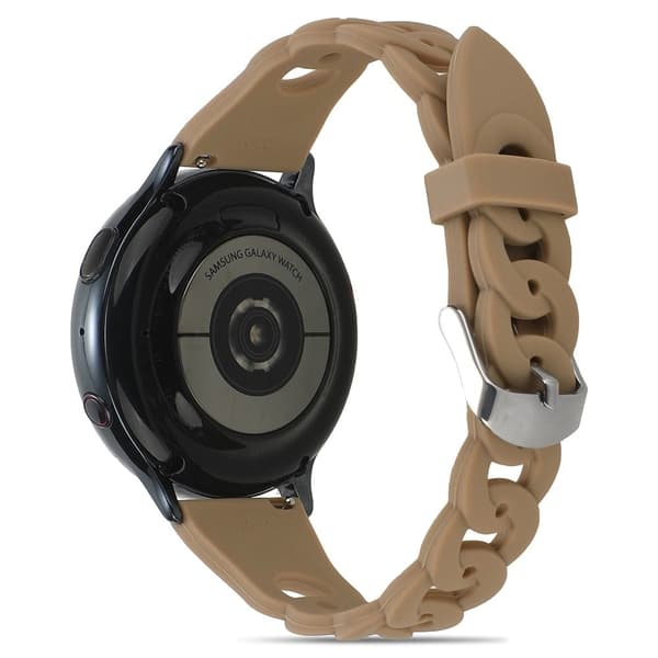 20 mm universal urrem i silikone med cool cirkeldesign - Brun Brown
