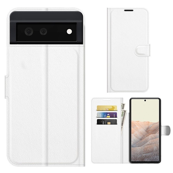 Klassisk Google Pixel 6 flip etui - Hvid White