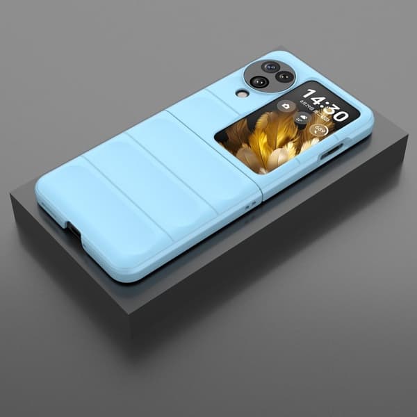 Mjukt greppformat Oppo Find N3 Flip skal - Baby Blå Blå