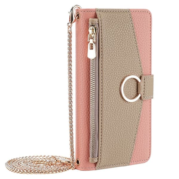 iPhone 13 Pro Max vegansk skinnveske - Rosa Pink