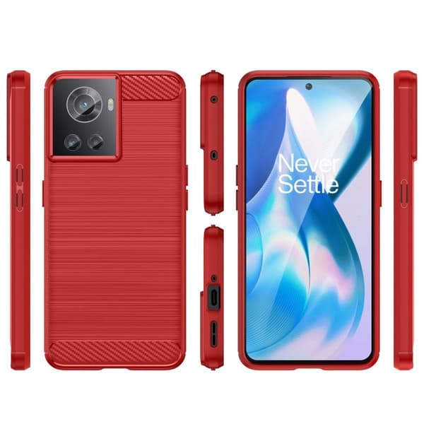 Carbon Flex OnePlus 10R / OnePlus Ace deksel - Rød Red