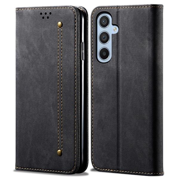 Jeans Samsung Galaxy A36 flip etui - Sort Black