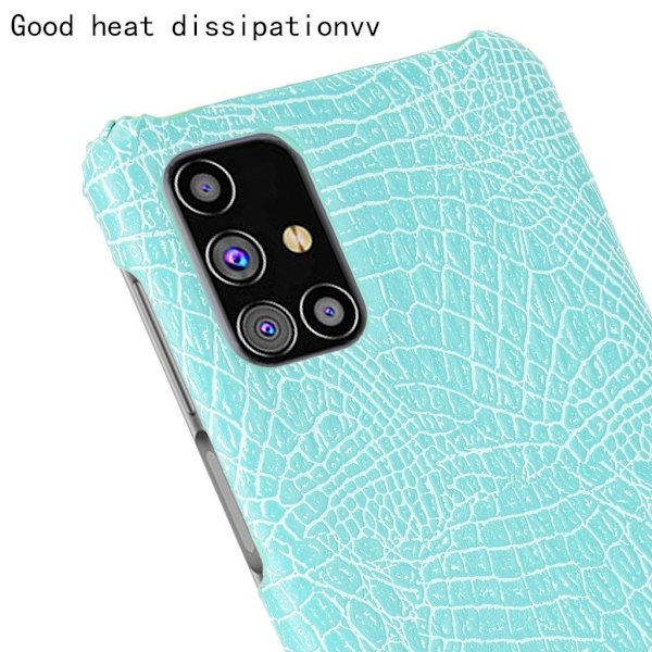 Croco Etui Samsung Galaxy M31s - Blå Blue