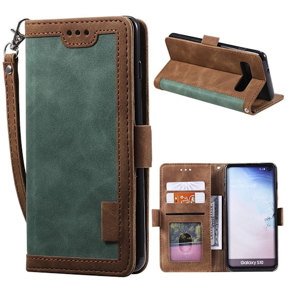 Suburbian läder Samsung Galaxy S10 fodral - Grön Grön