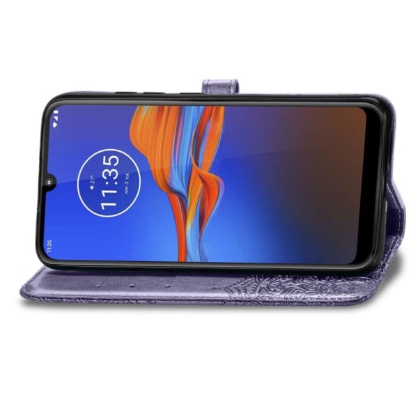 Mandala Motorola Moto E6 Plus etui - Lilla Purple