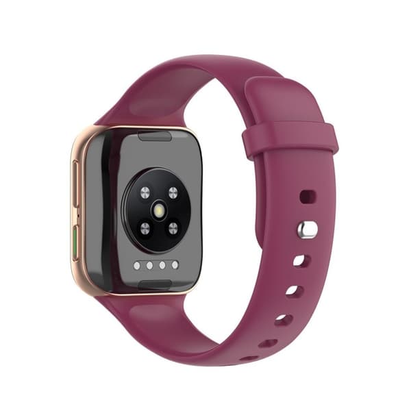 Oppo Watch (46mm) simple silikon klockarmband - vinröd Röd