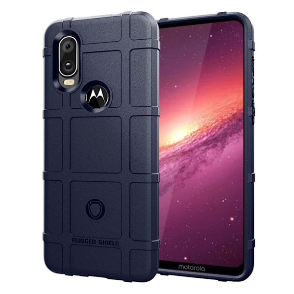Rugged Shield Motorola One Action cover - Blå Blue