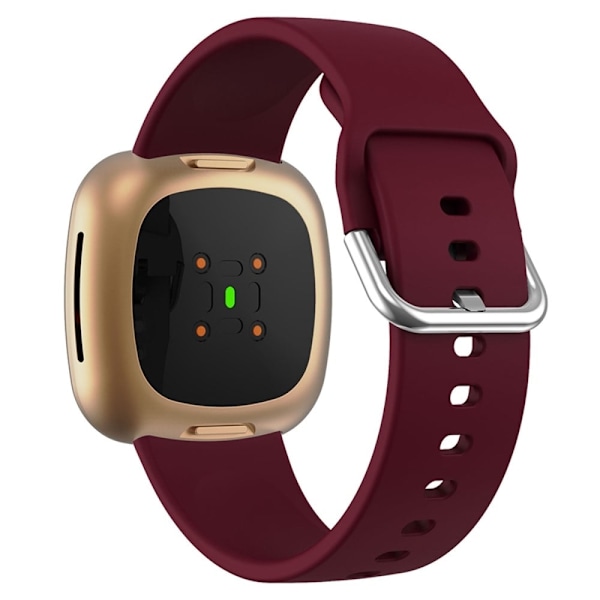 Fitbit Sense 2 / Versa 4 enkel silikone-urrem - Rødvin Red