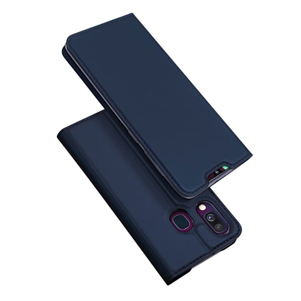 DUX DUCIS Samsung Galaxy A40 läderfodral - Mörkblå Blå
