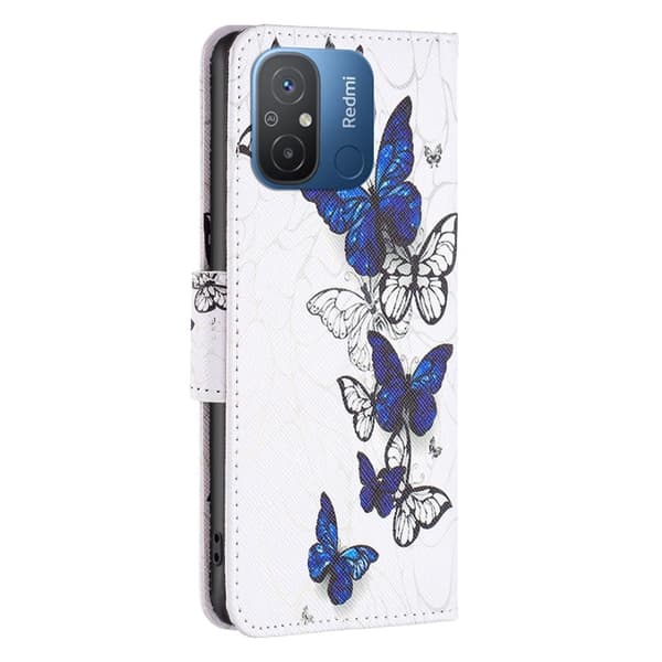 Wonderland Xiaomi Redmi 12C Flip Etui - Sommerfugle Blue