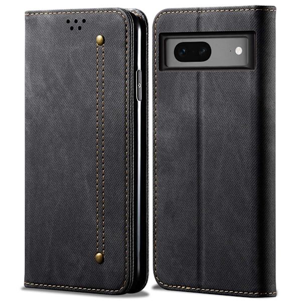 Jeans Google Pixel 7 Flip Etui - Sort Black