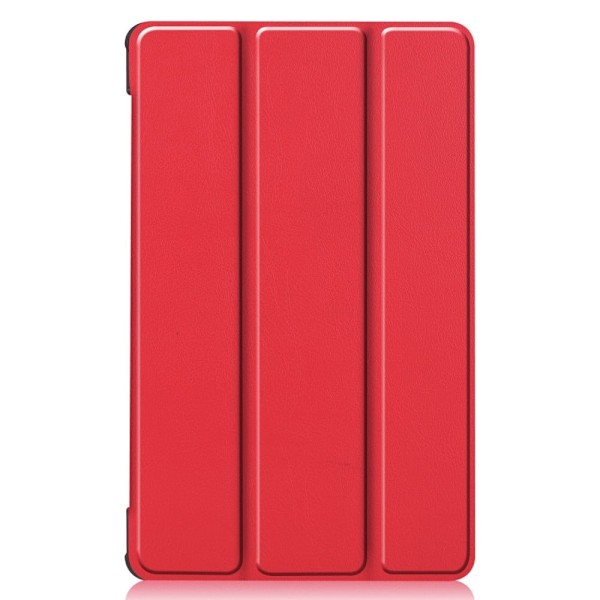 Tri-fold läderfodral för Lenovo Tab M8 (3:e generationen) - Röd Röd