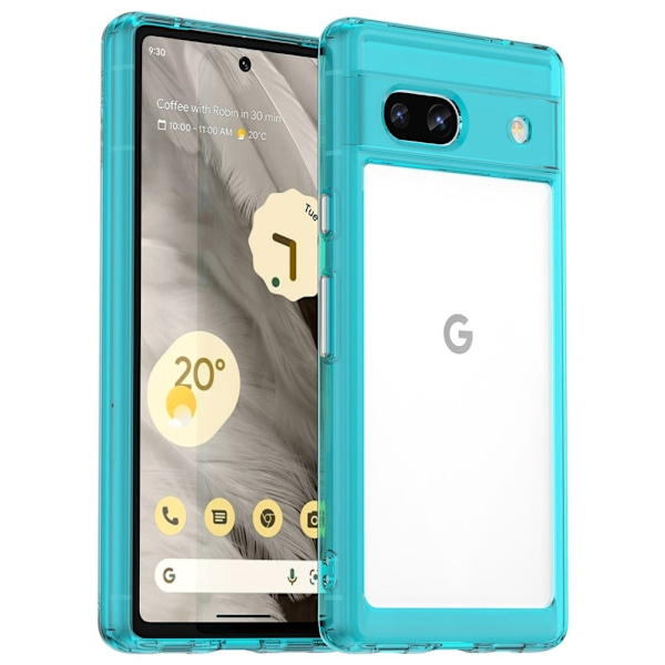 Google Pixel 7a smart telefonskal i akryl - Transparent Blå Blå