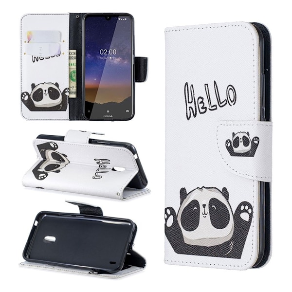 Wonderland Nokia 2.2 etui - Hello Panda Multicolor