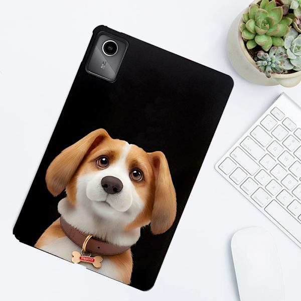 Lenovo Tab M11 Case Pattern Printing Slim Flexible Tablet Protective Cover - Harrier Beagle Brown