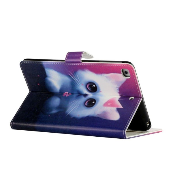 iPad Mini (2019) pattern leather flip case - Cat White