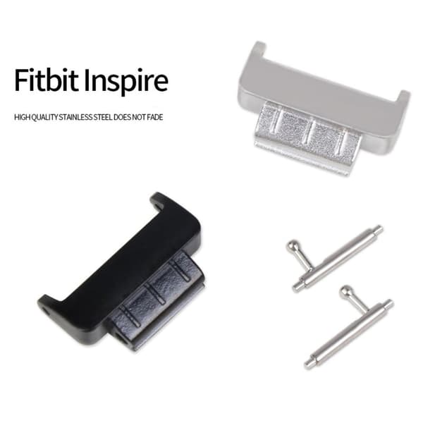 1 par Fitbit Inspire / Inspire HR remkontakt i rostfritt stål - Svart Svart