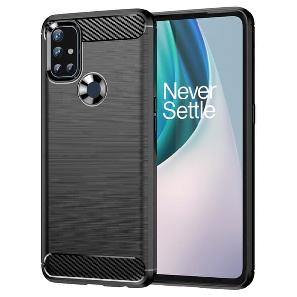 Carbon Flex Etui OnePlus Nord N10 5G - Svart Black