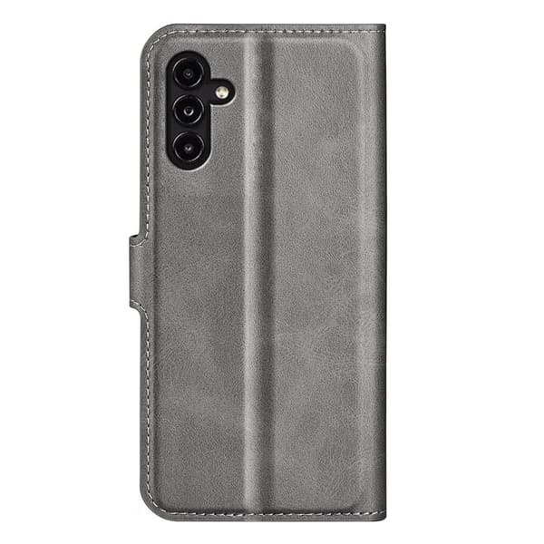 Læderetui med Pung til Samsung Galaxy A14 - Grå Silver grey