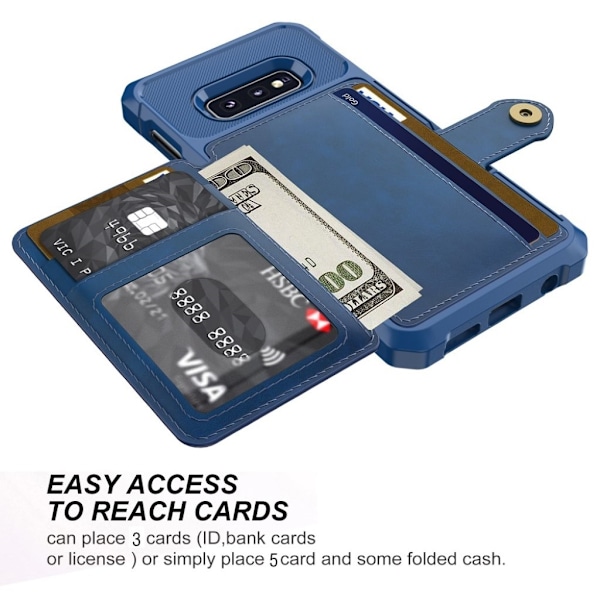 Samsung Galaxy S10e lompakkokotelo - Sininen Blue