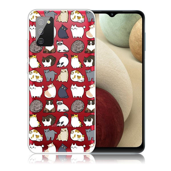 Deco Samsung Galaxy A02s Etui - Katter Multicolor