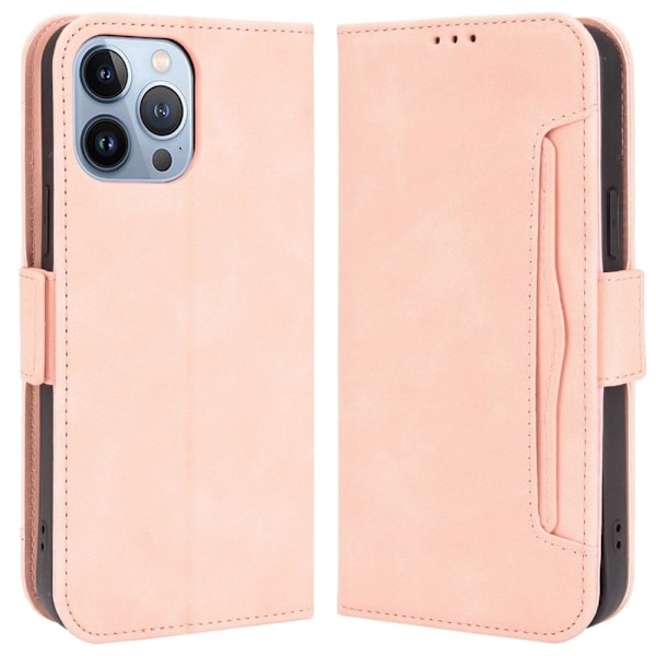 Modernt iPhone 14 fodral med plånbok - Rosa Rosa