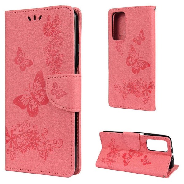 Butterfly Xiaomi Redmi K30S / Mi 10t Pro 5g / Mi 10t 5g Flip Etui - Lyserød Pink