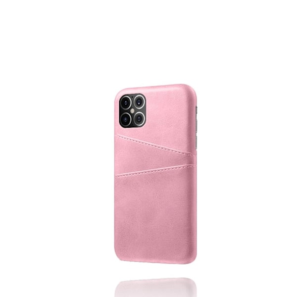 Dual Card iPhone 12 Pro Max deksel - Rose Gull Pink