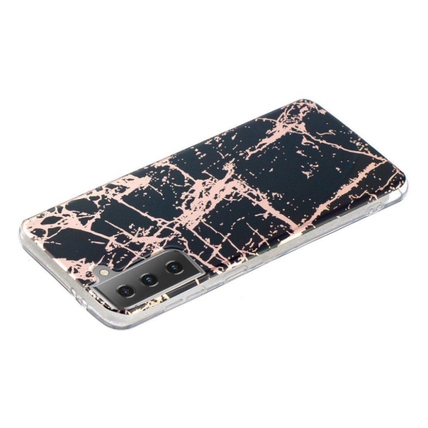 Marble Samsung Galaxy S21 etui - sort Black