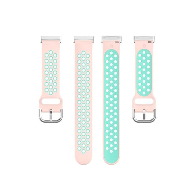 Fitbit Sense / Versa to-tonet silikone rem - Light pink / Teal Pink