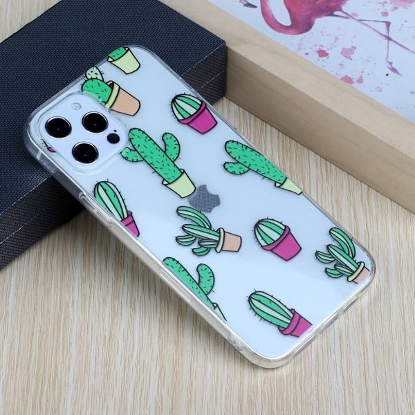 Deco iPhone 12 Pro / iPhone 12 skal - Kaktus Grön
