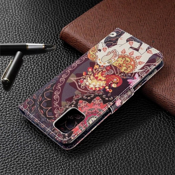 Wonderland Samsung Galaxy A51 flip kuoret - Norsu Multicolor