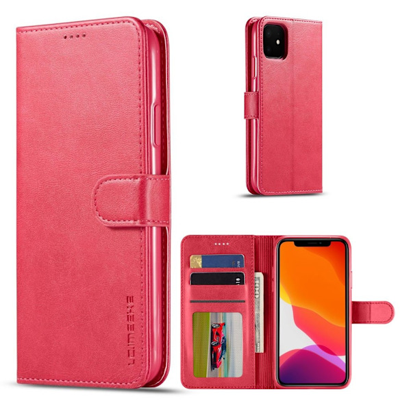 LC.IMEEKE iPhone 11 flip etui - Rød Red